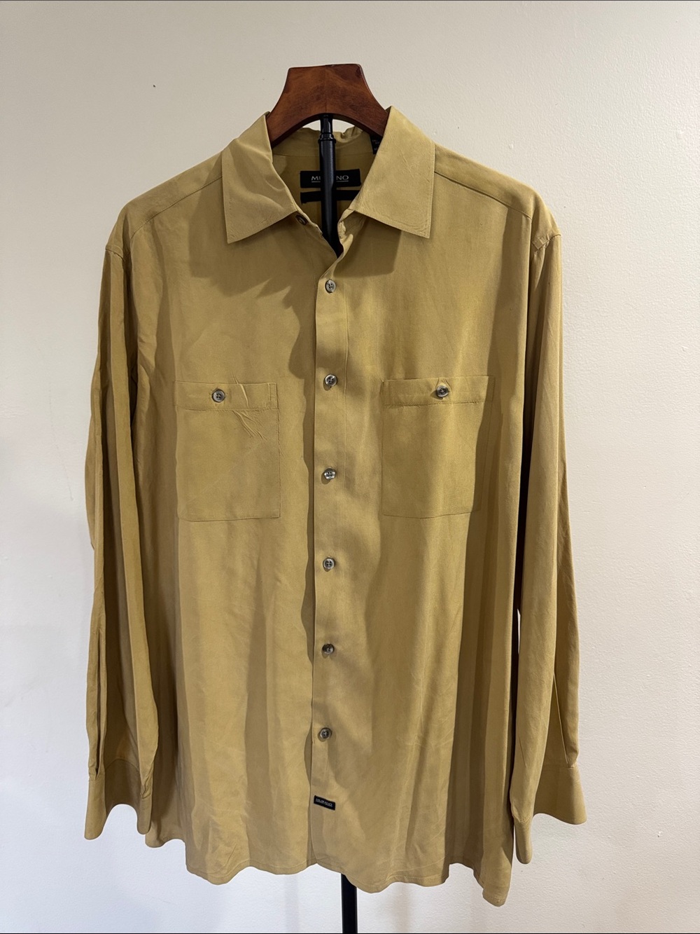 Murano 100% Silk Button Down Shirt (Size L)